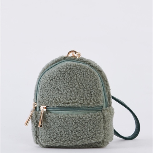 Handbags - Fuzzy Shearling  Mini Wristlet